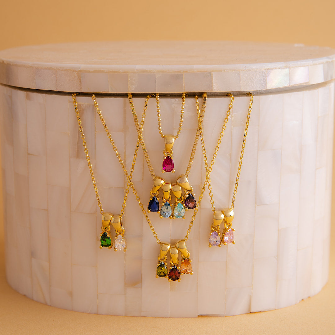 Family Birthstone Necklace