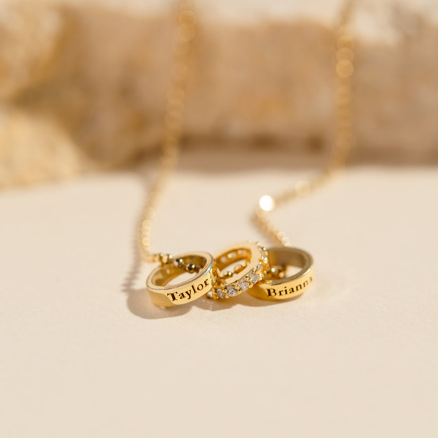 Custom Name Ring Holder Necklace