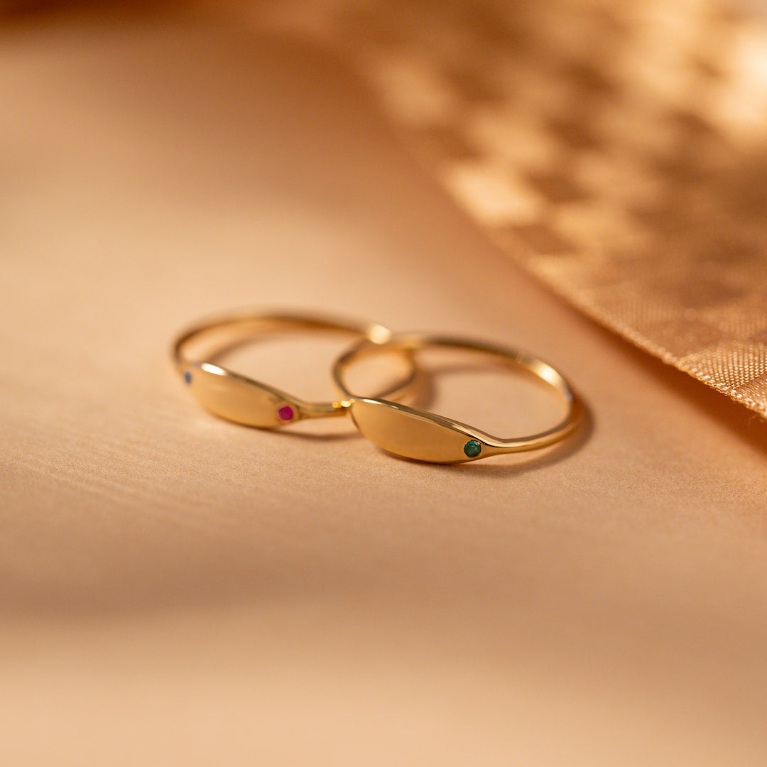 Double Birthstone Band