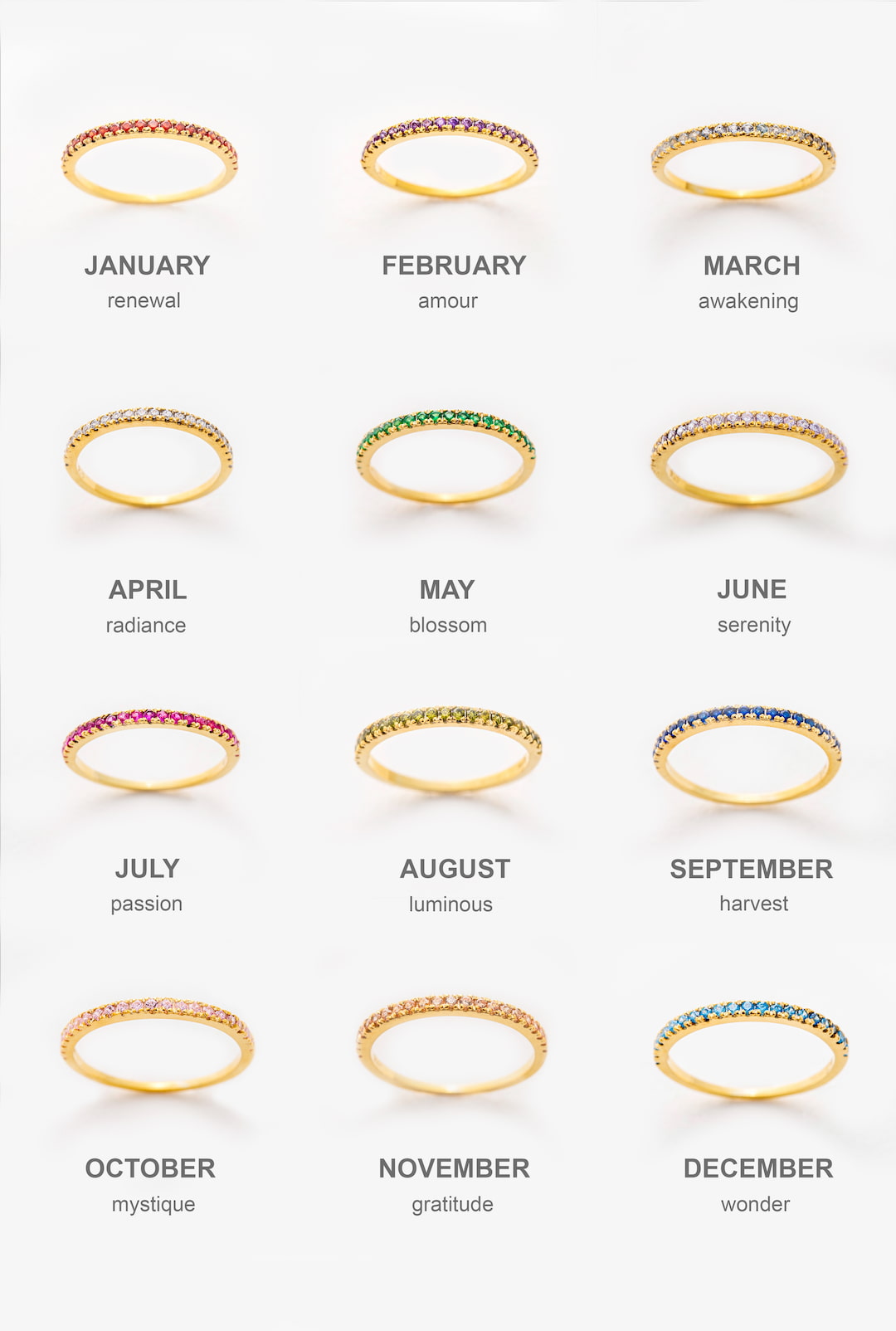 Birthstone tablo