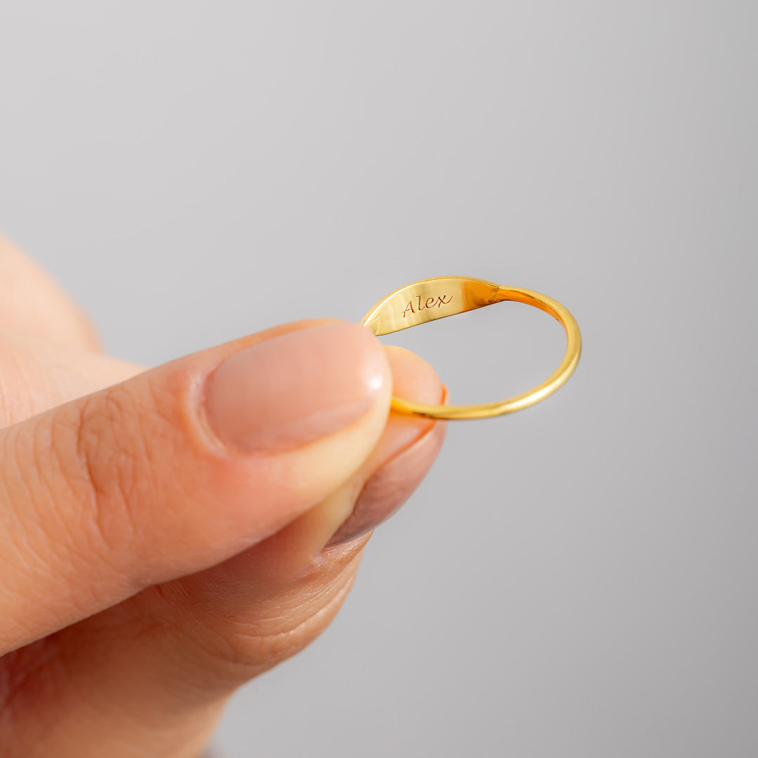 Custom Double Sided Paw Print Ring