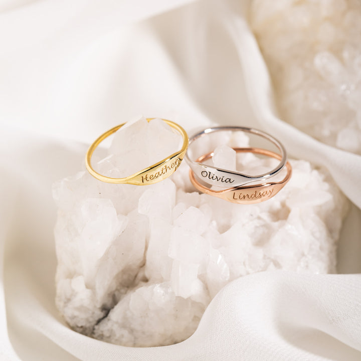 Custom Engraved Name Ring