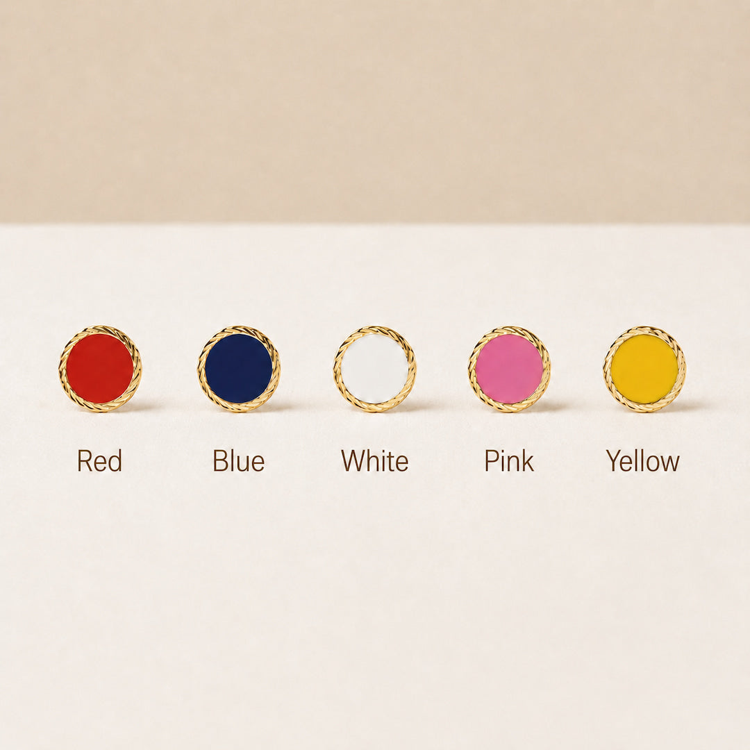 Enamel Initial Necklace