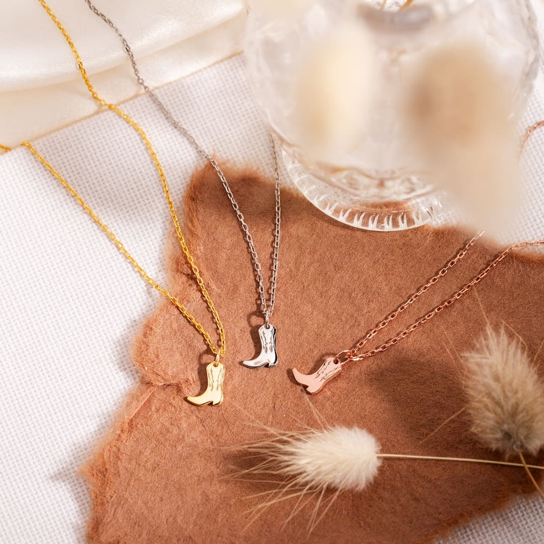 Cowboy Boot Charm Necklace 