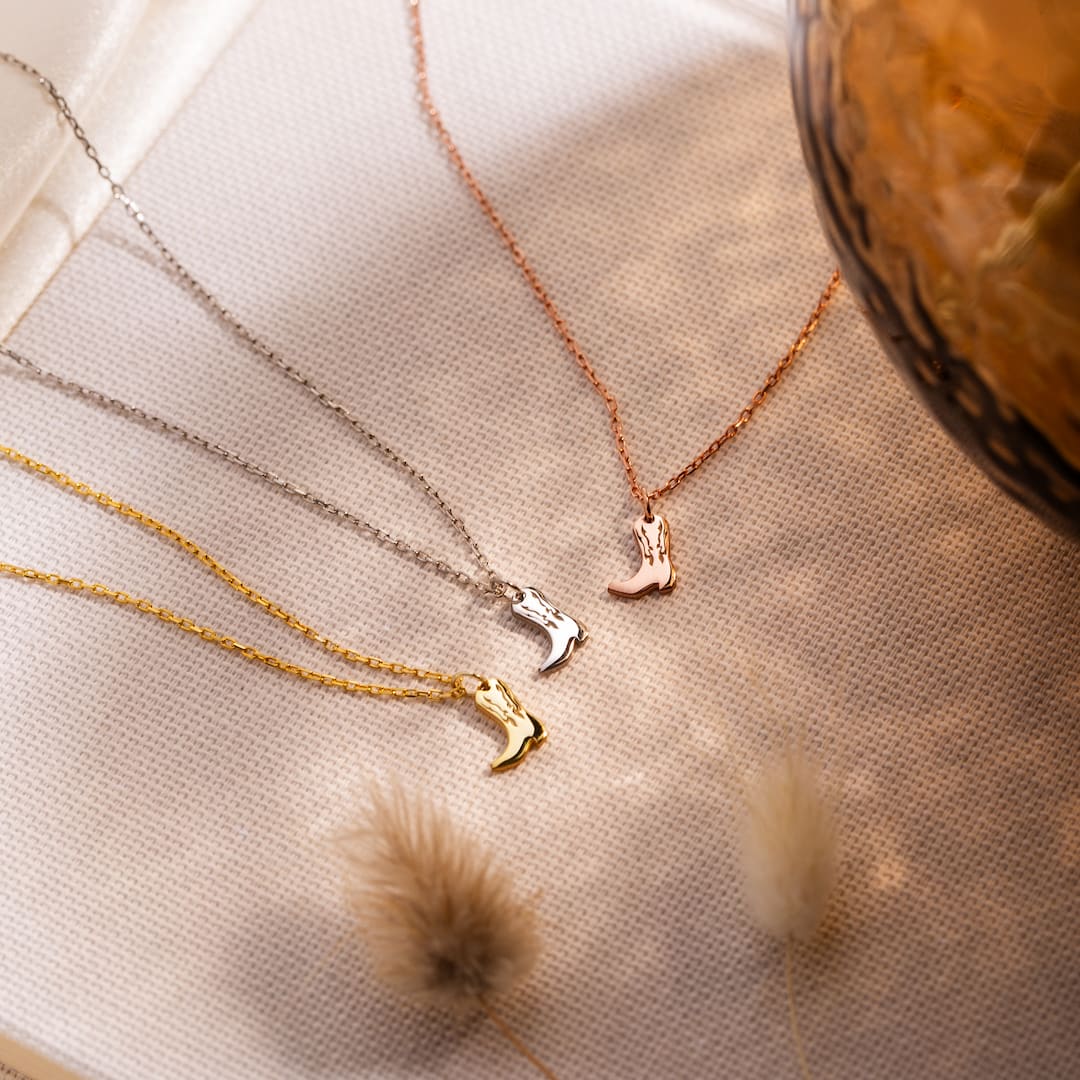 Cowboy Boot Charm Necklace 