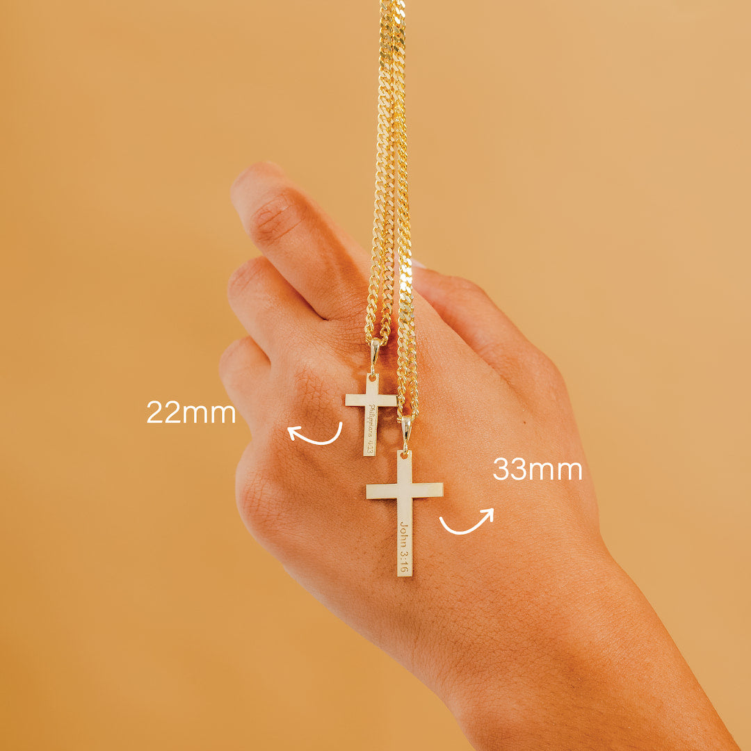 Engraved Cross Pendant