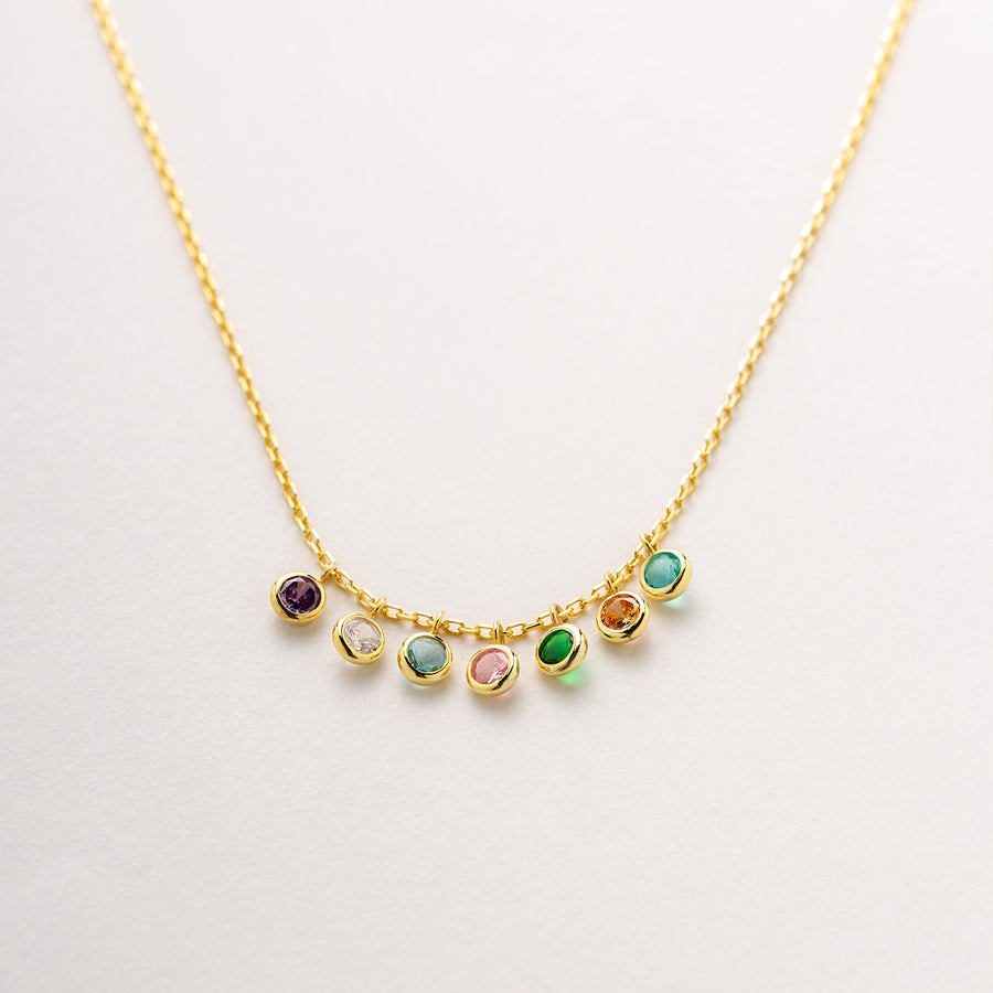 Custom birthstone necklace by Silveristic