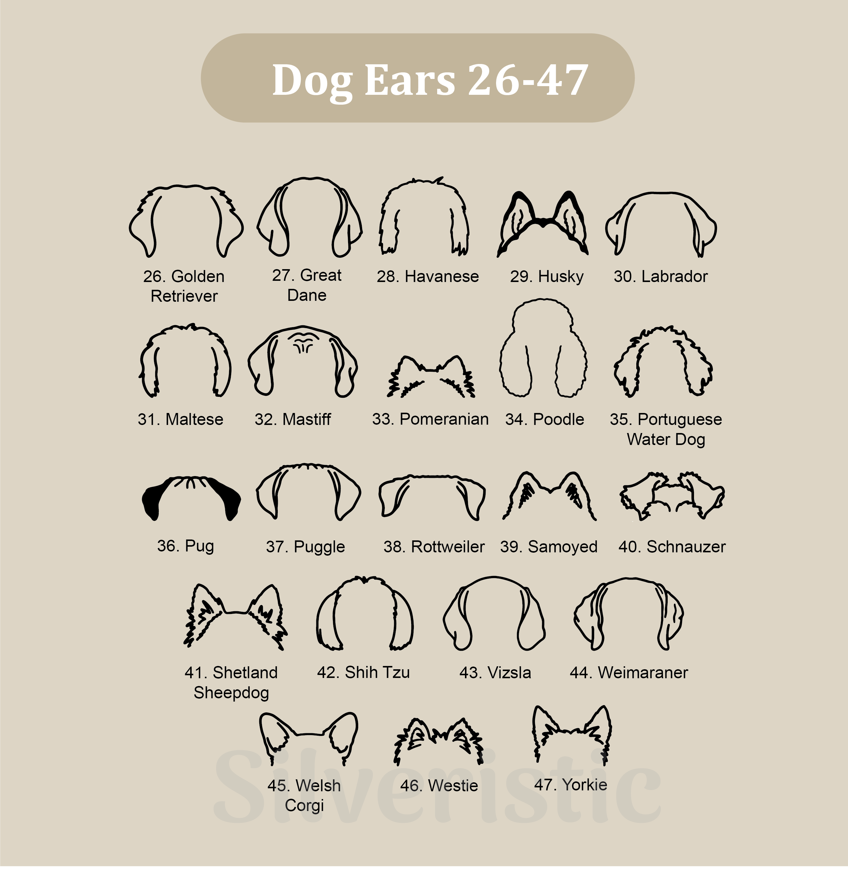 Custom Dog Ear Name Charm Necklace