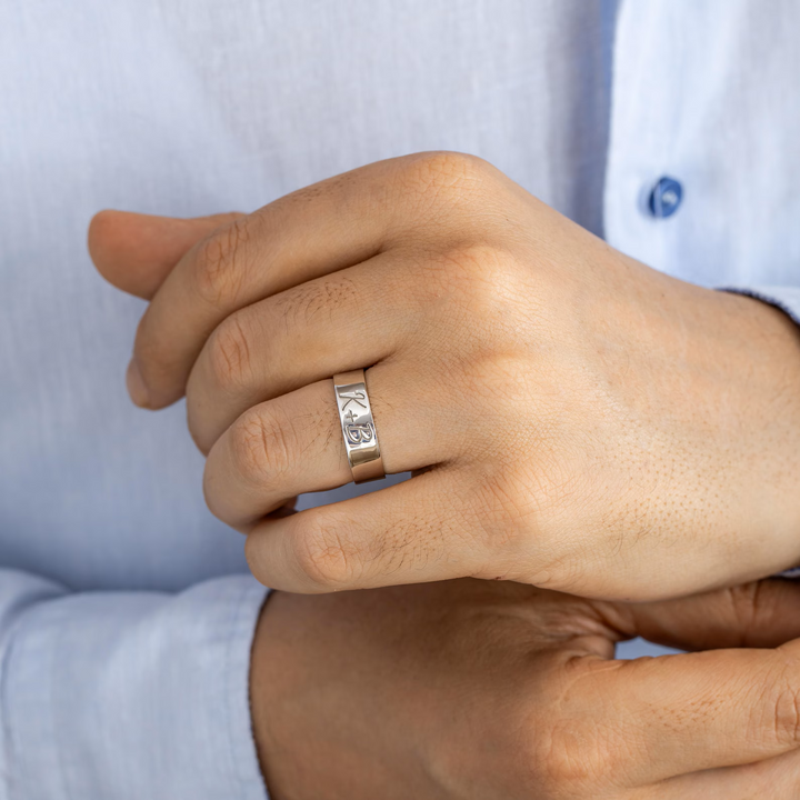 Custom Engraved Sterling Silver Ring