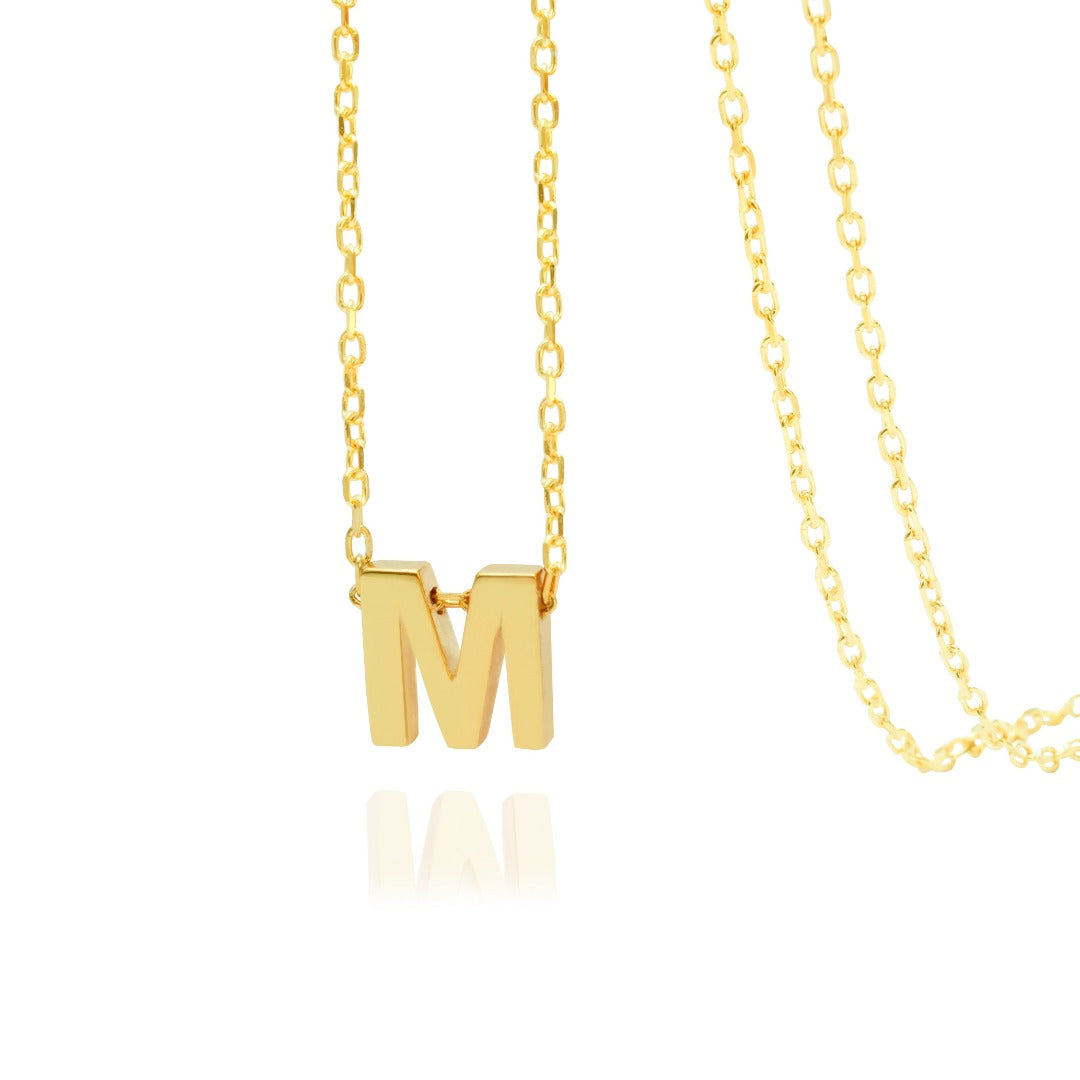 Custom Necklace with Bold Initial Pendant
