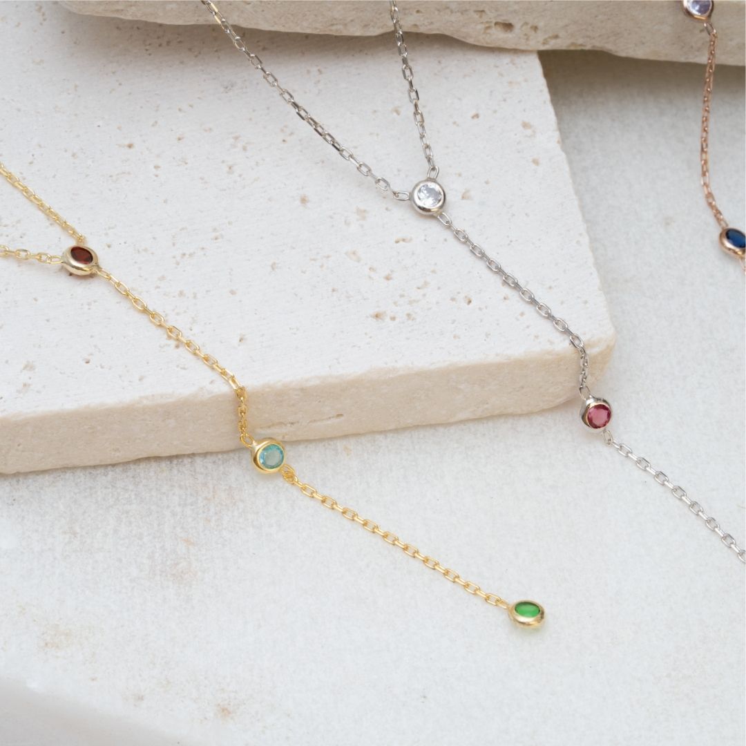 Custom Necklace with Family Birthstone Drops price