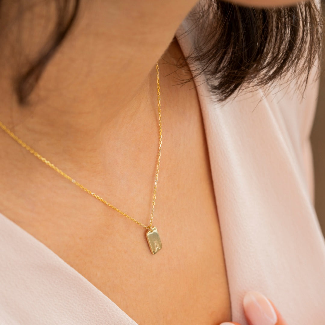 Custom Necklace with Multiple Bar Initial Charms