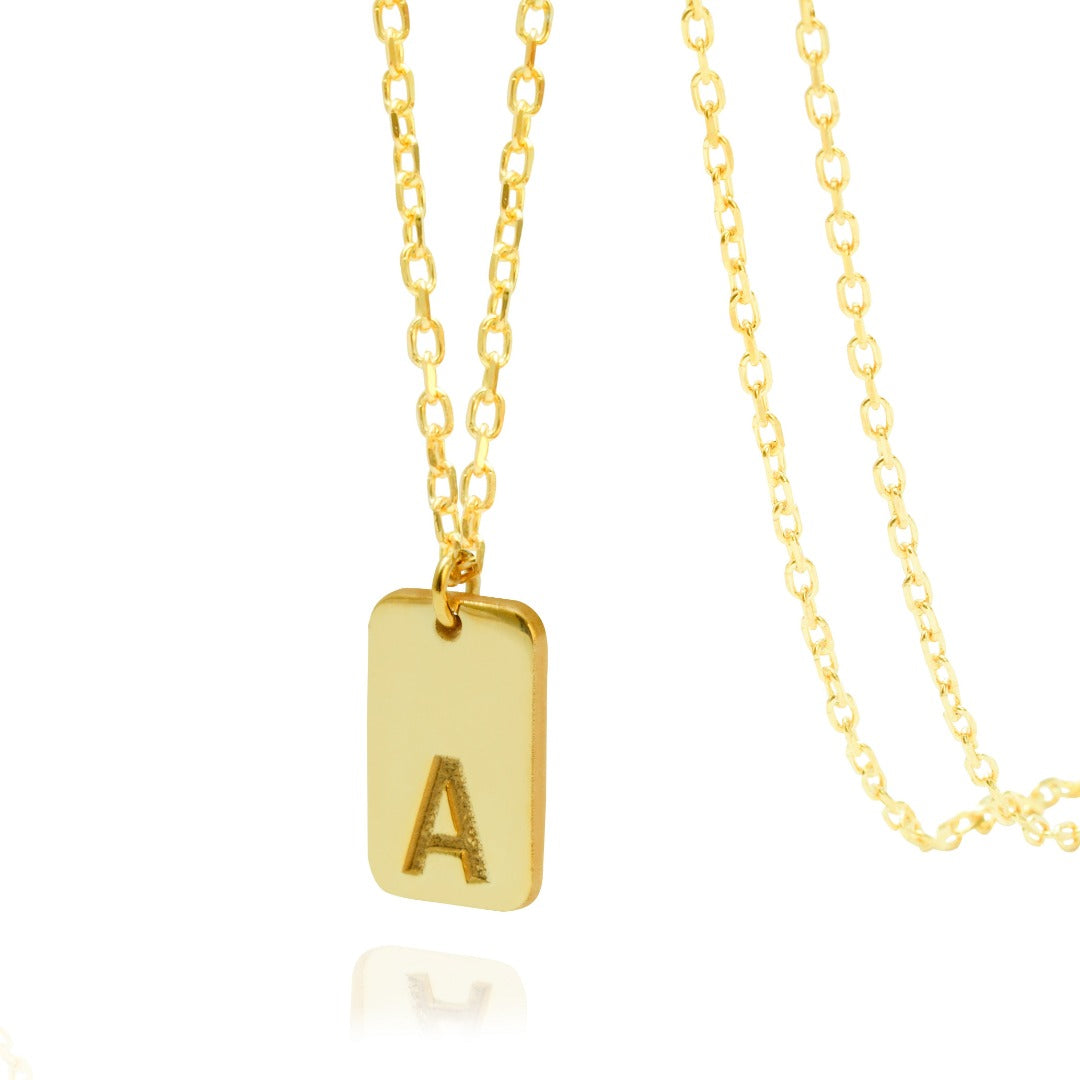 Custom Necklace with Multiple Bar Initial Charms