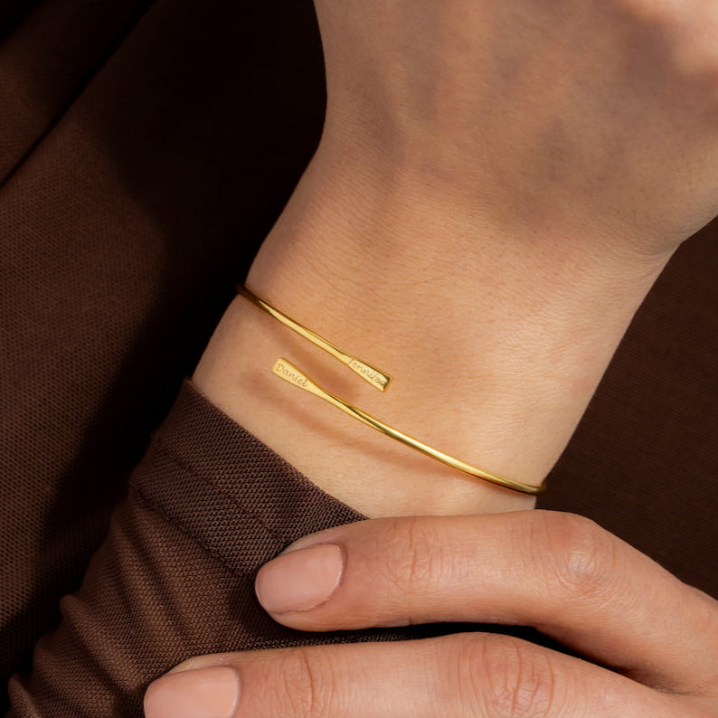 Engraved Bangle Bracelet
