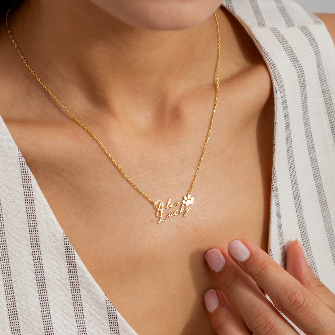 Custom Pet Name Necklace Price