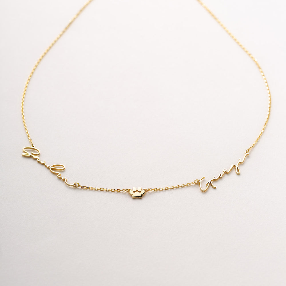 Custom two name necklace