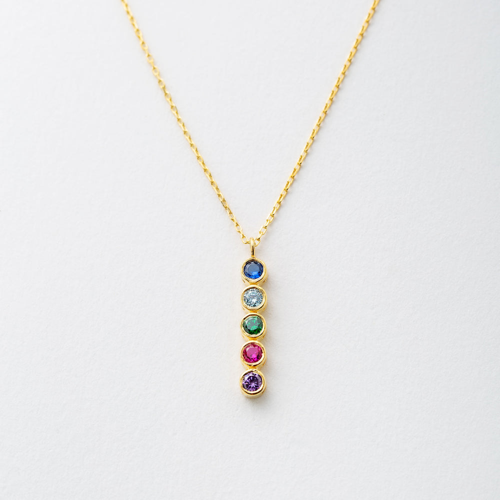 Custom vertical birthstone