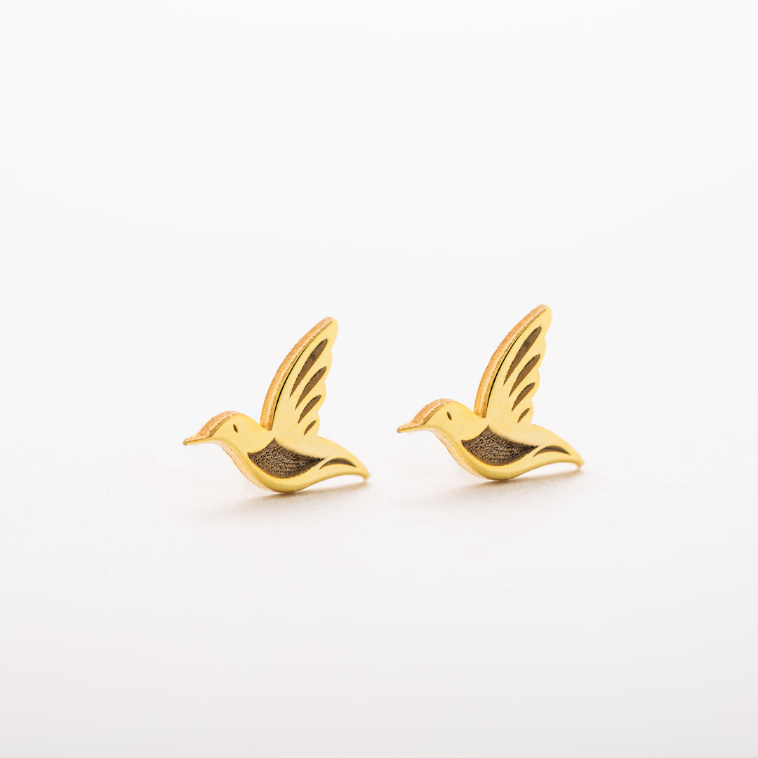 Cute hummingbird studs