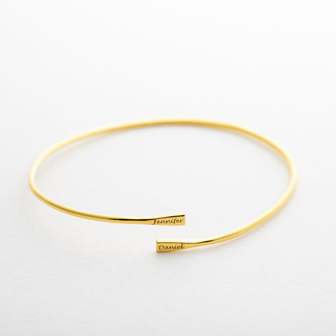 Engraved Bangle Bracelet