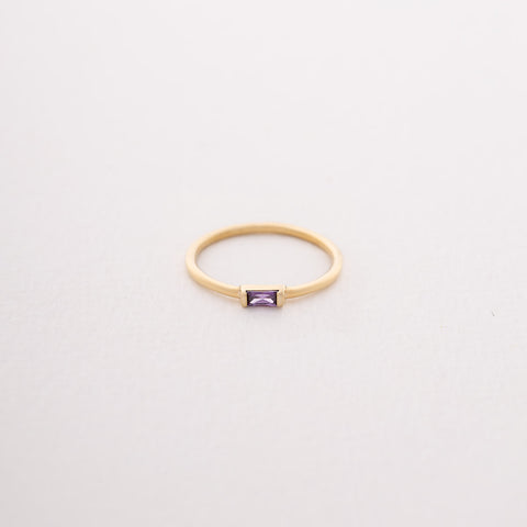 black friday Custom Baguette Birthstone Ring
