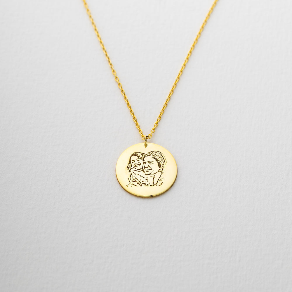 Engraved Photo Necklace