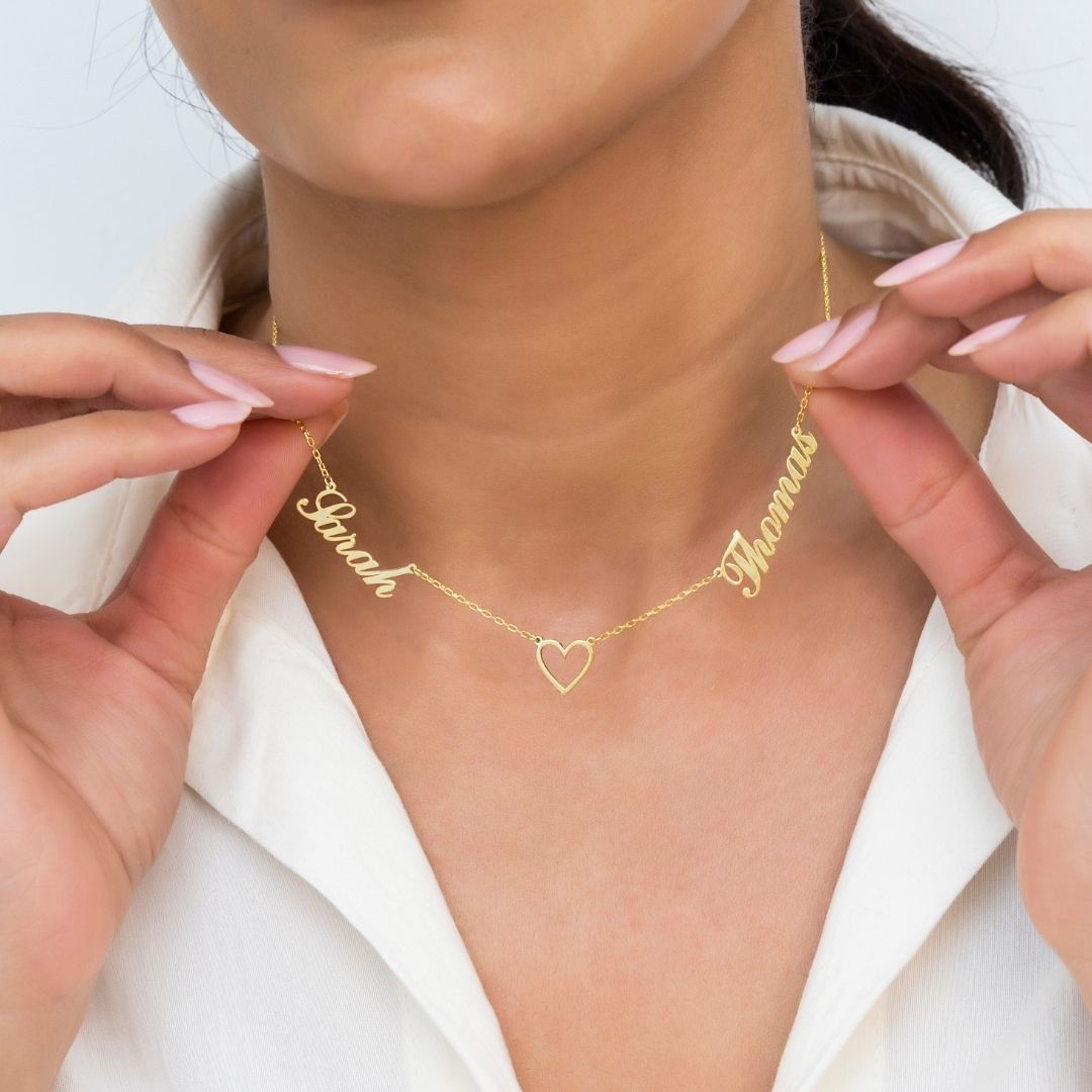 Double Name Necklace Silveristic