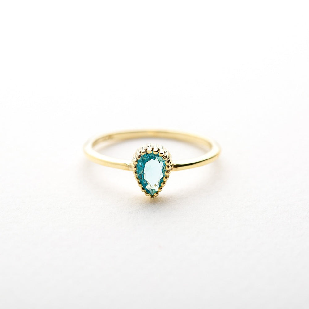 Drop Shape Birthstone Ring
