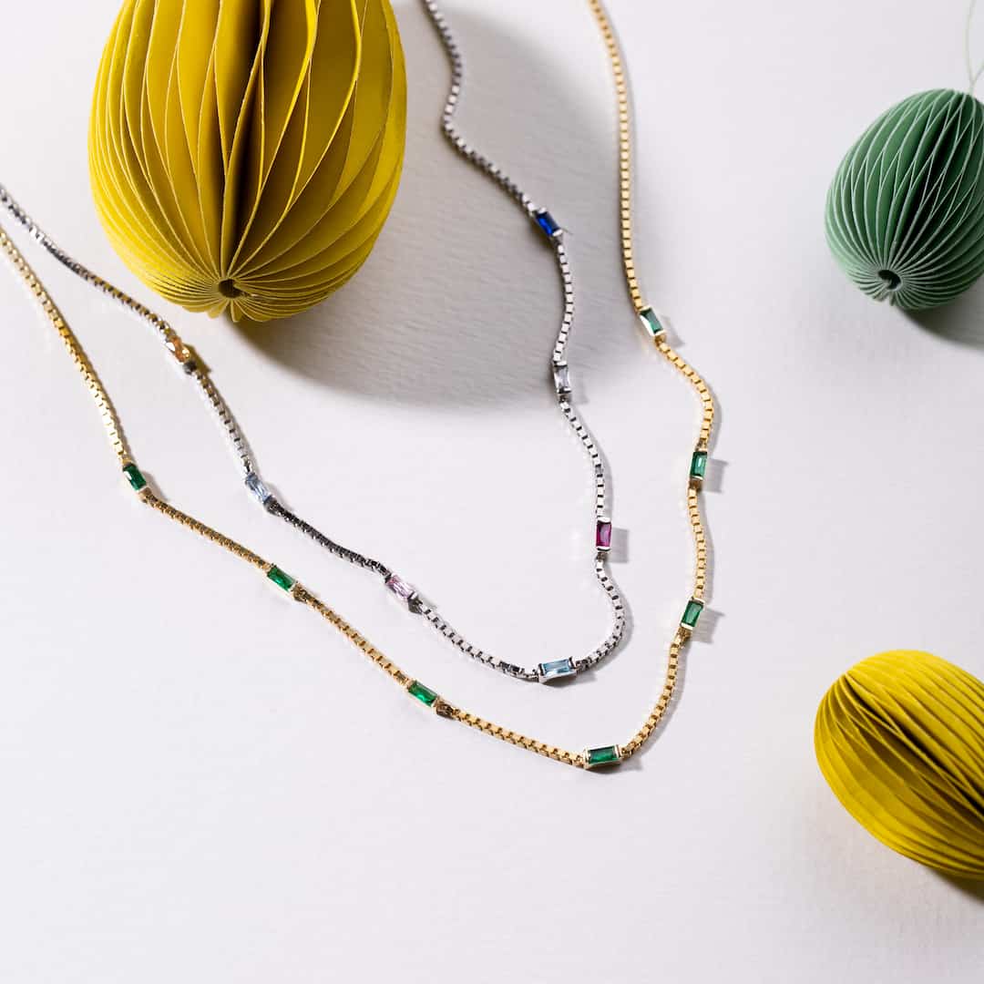 Elegant Baguette Necklace Personalized Jewelry
