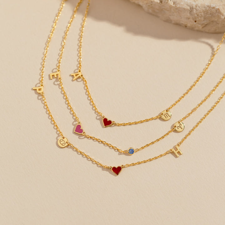 Personalized Multi Charm Necklace