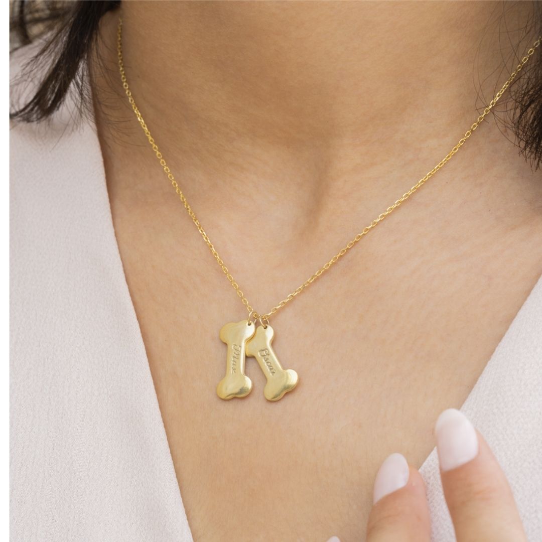 Engraved Dog Bone Name Necklace Shop