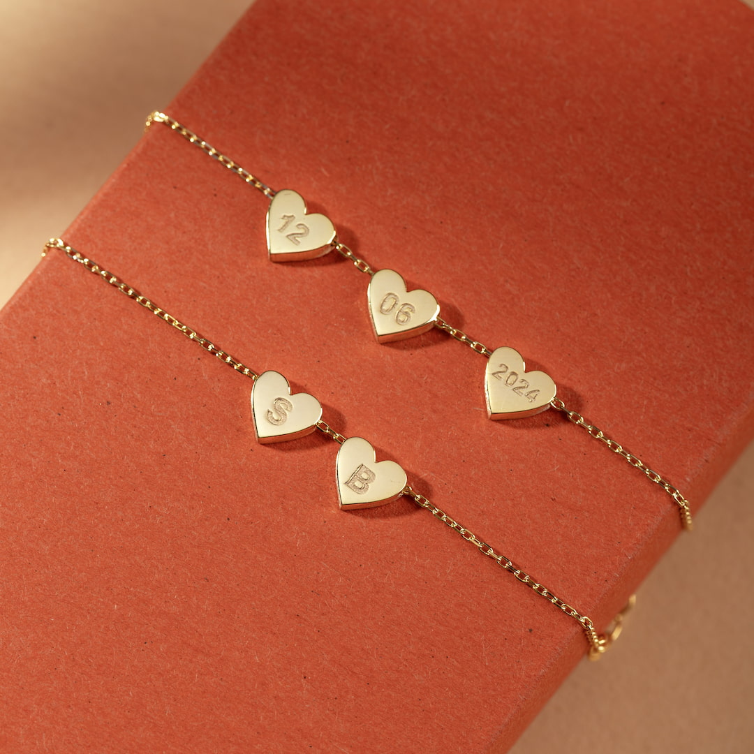 Engraved Heart Charms