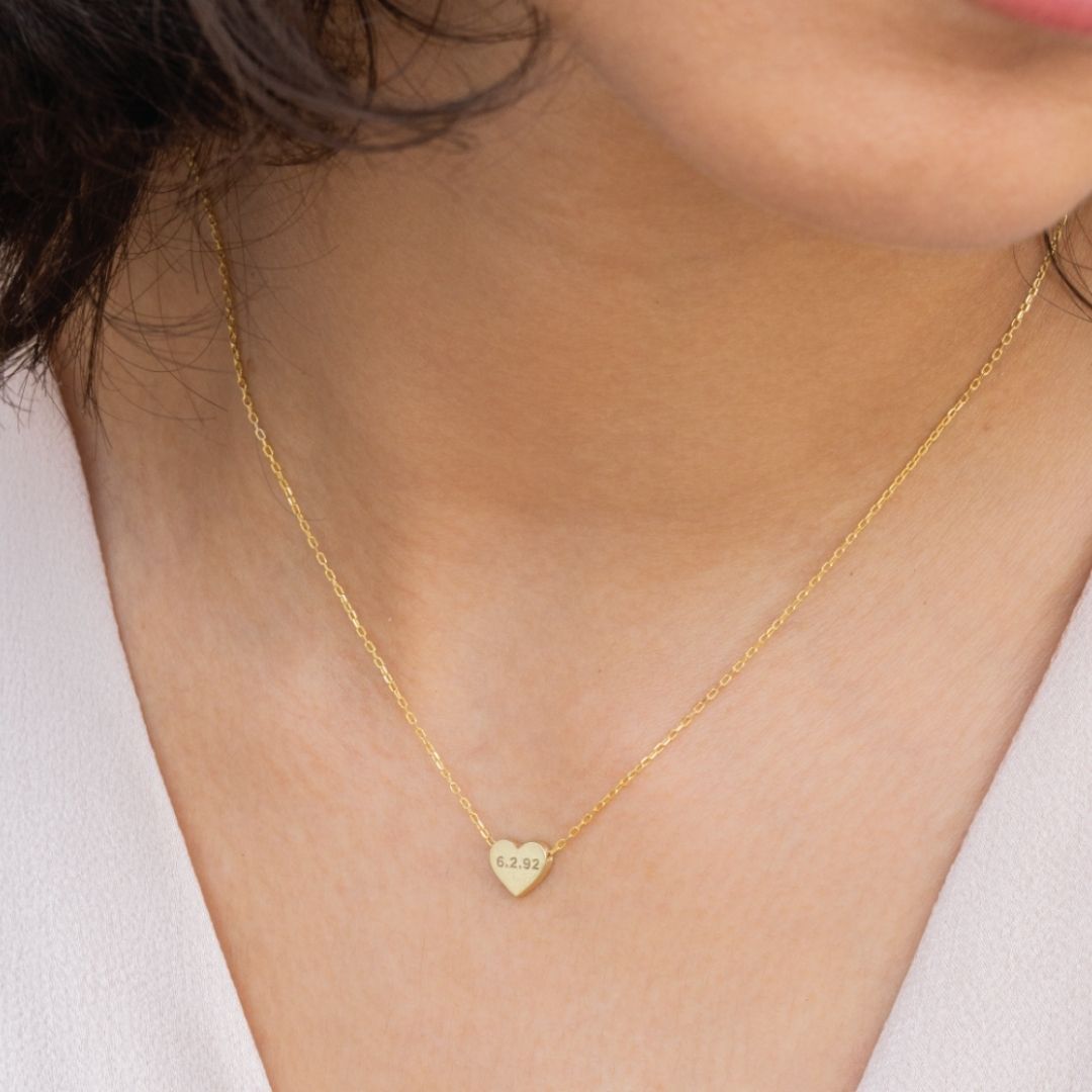 Engraved Heart Custom Necklace