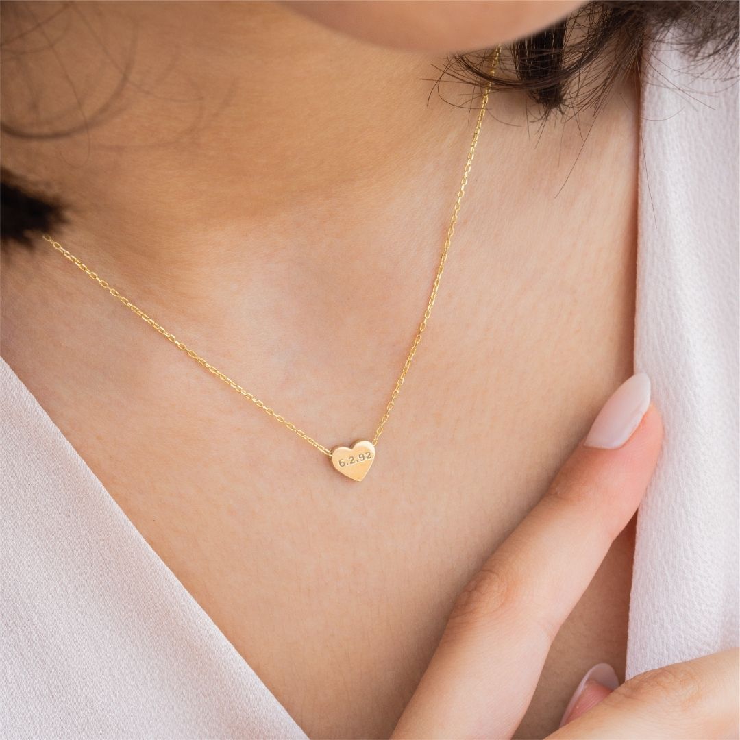 Engraved Heart Custom Necklace