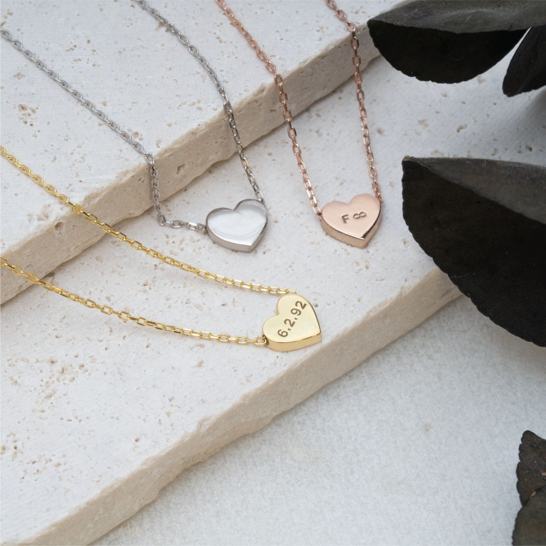 Engraved Heart Custom Necklace