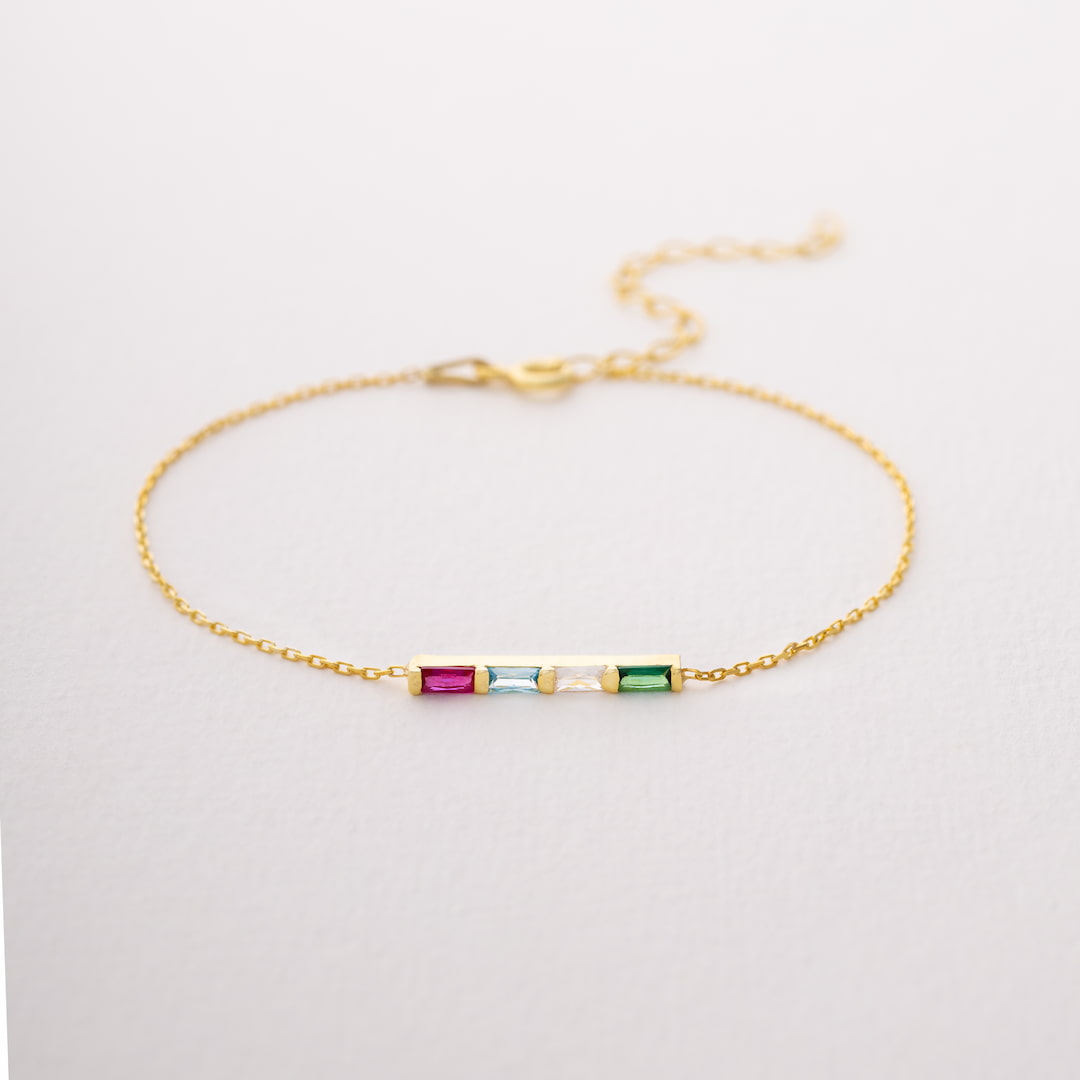 Baguette Birthstone Charm