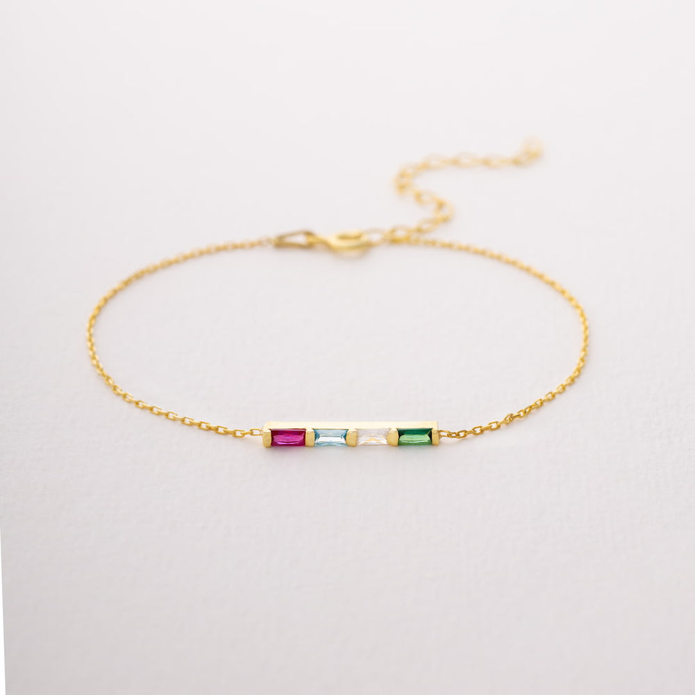 Baguette Birthstone Charm
