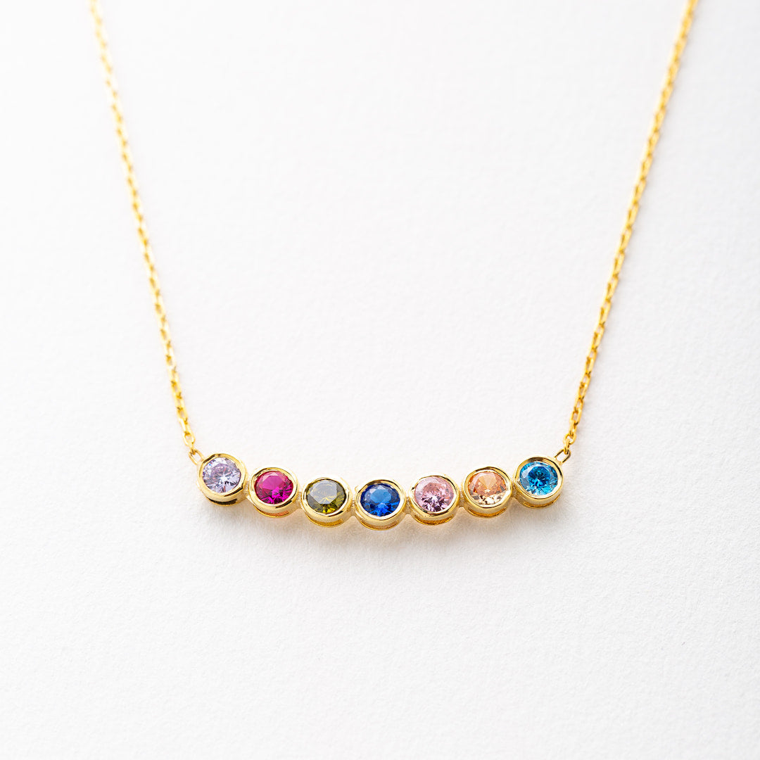 Family Necklace with Birthstones 
