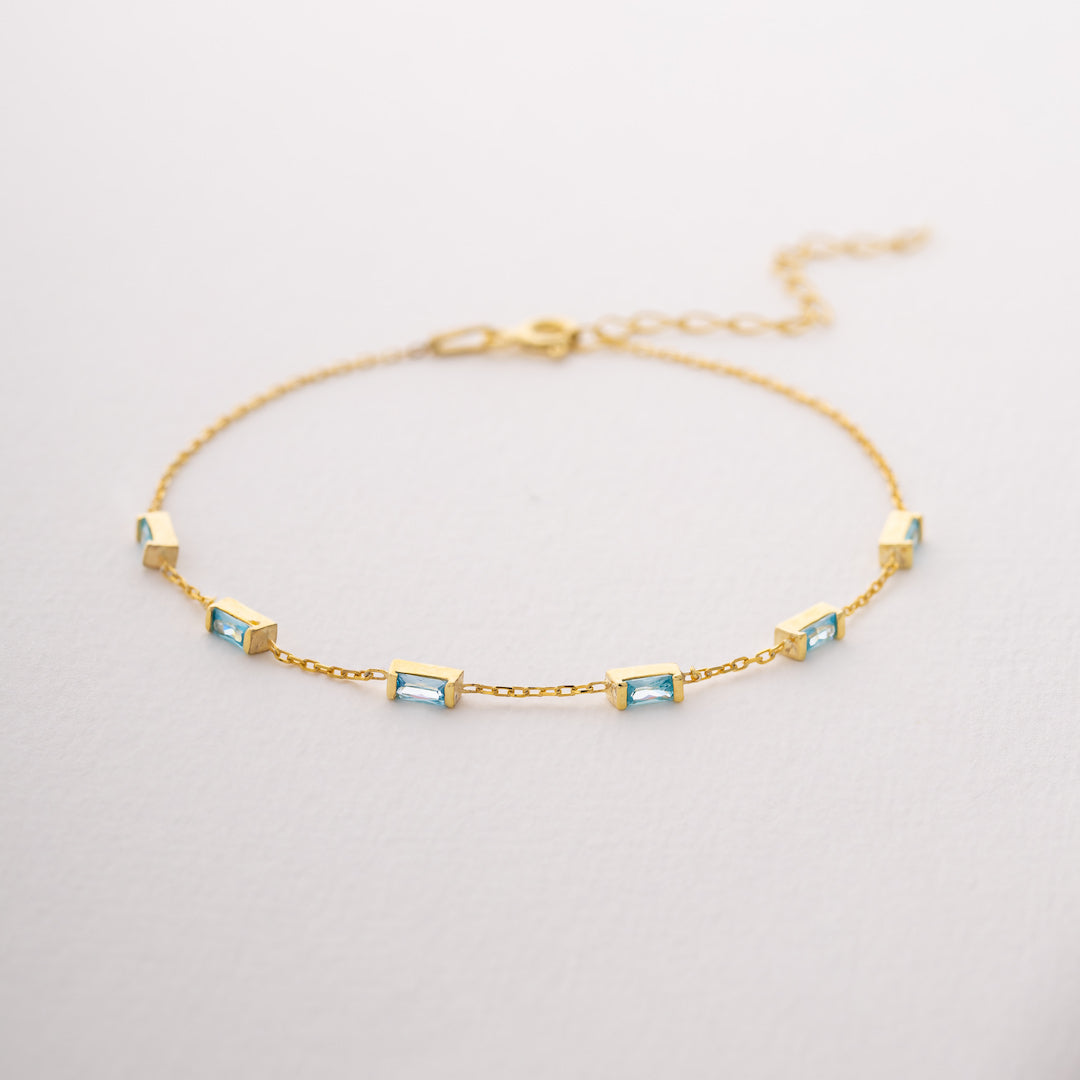 Baguette Birthstone Charm