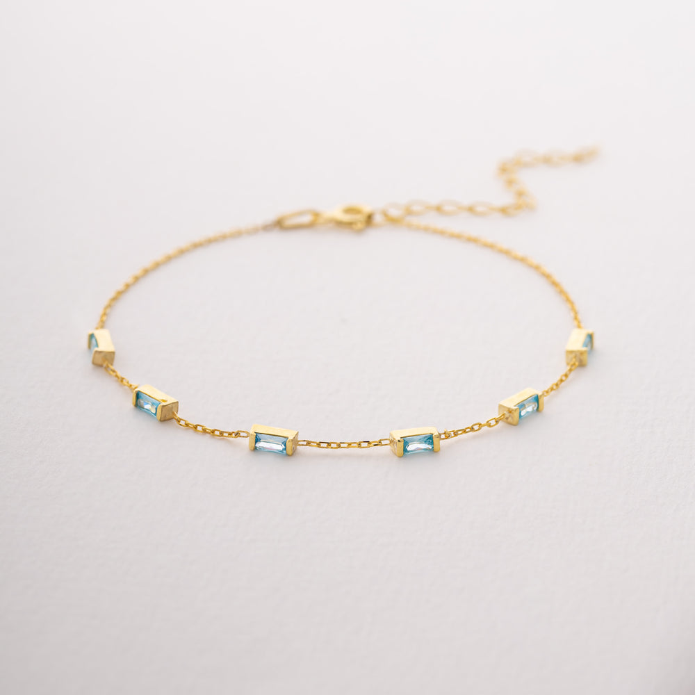 Baguette Birthstone Charm