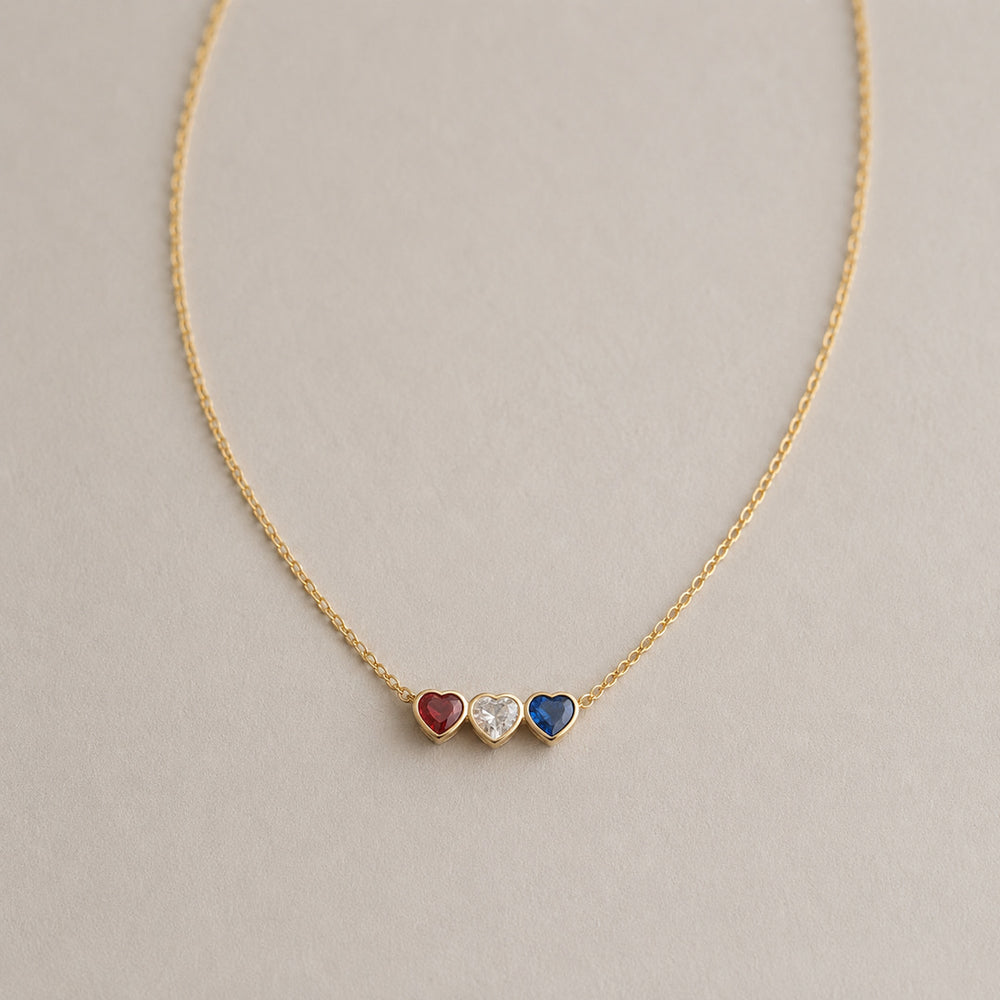 Heart Birthstone Necklace
