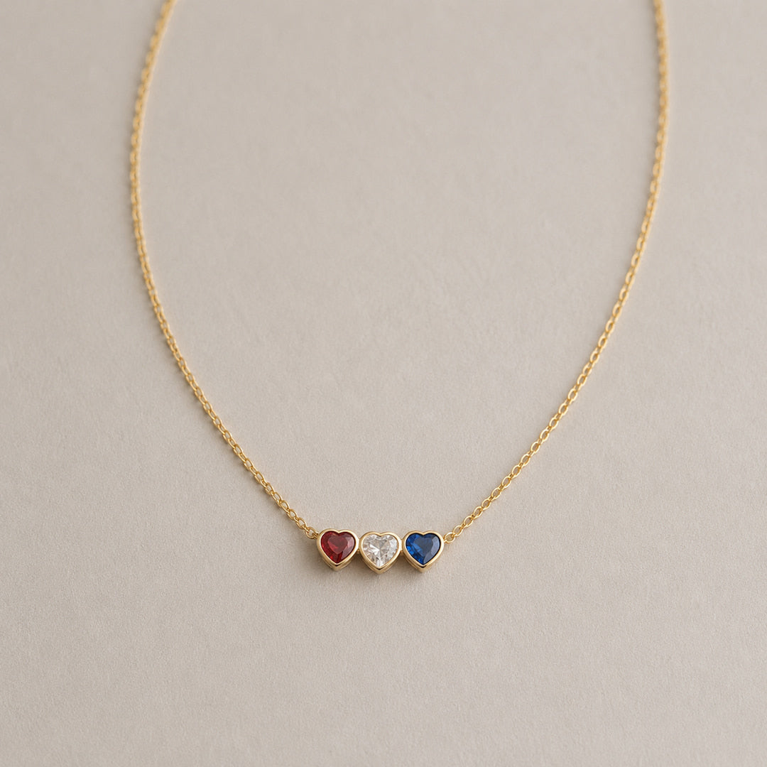 Heart Birthstone Necklace