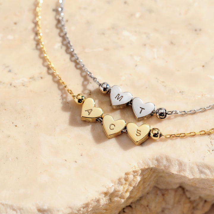 Personalized Mini Heart Initial Bracelet
