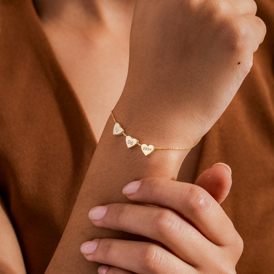 Engraved Heart Bracelet