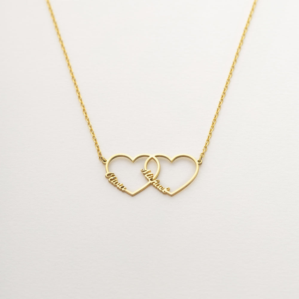 Custom Family Hearts Name Necklace