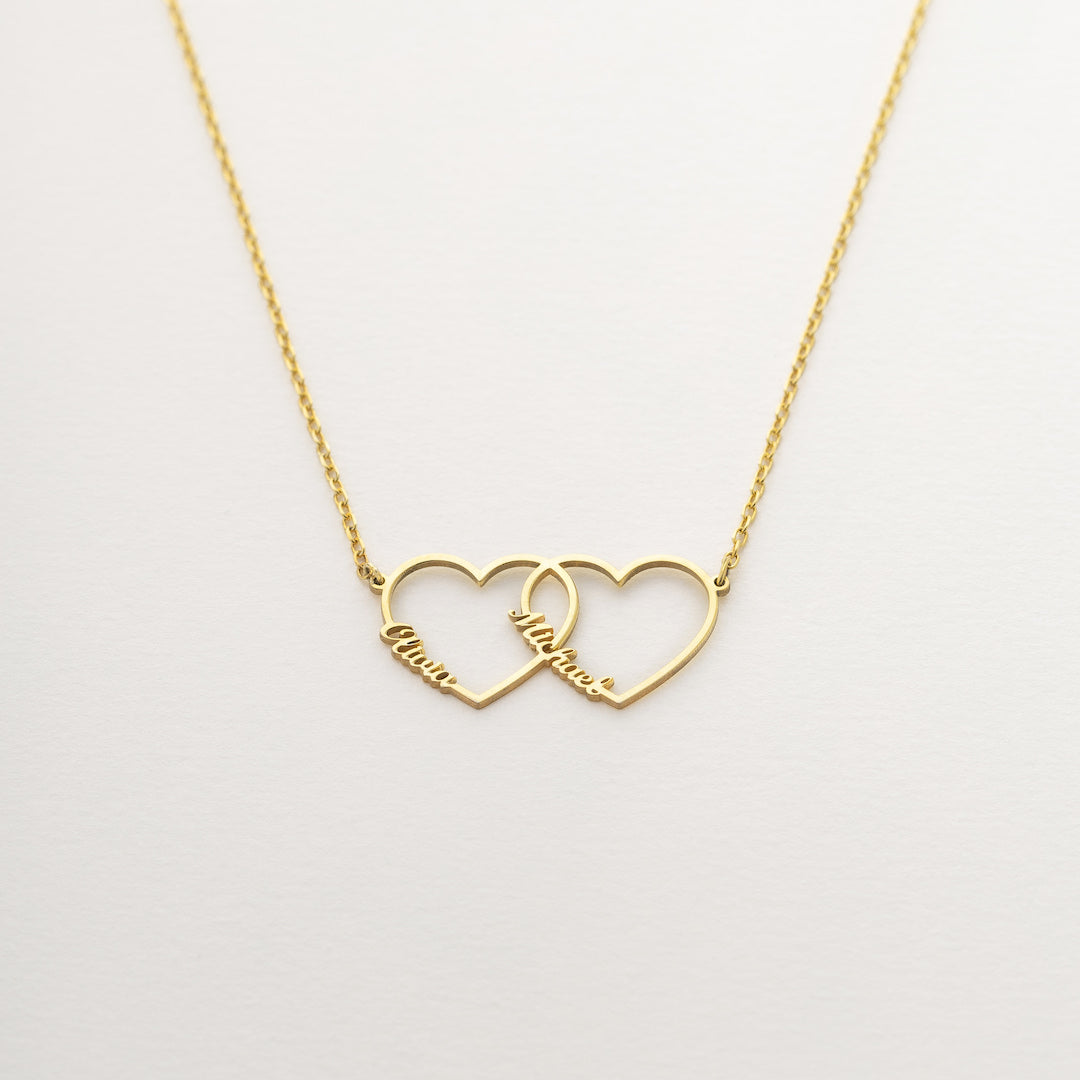 Custom Family Hearts Name Necklace