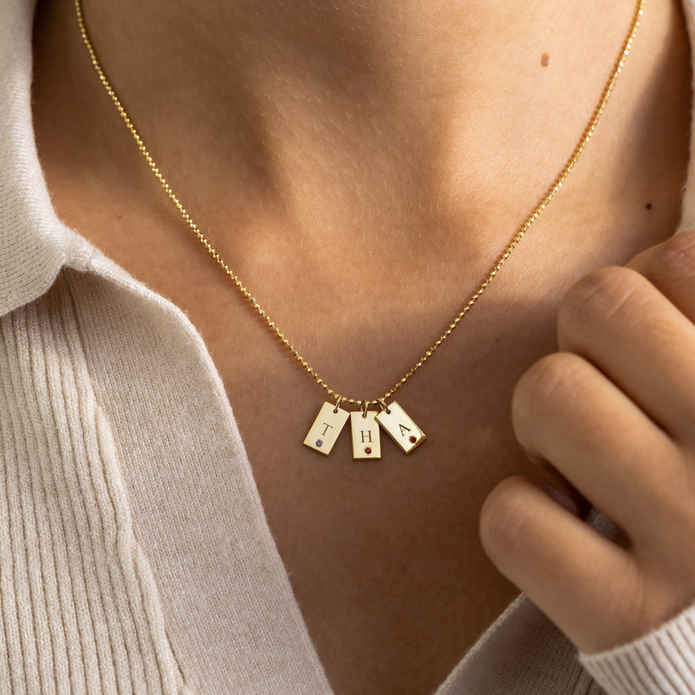 initial tag necklace