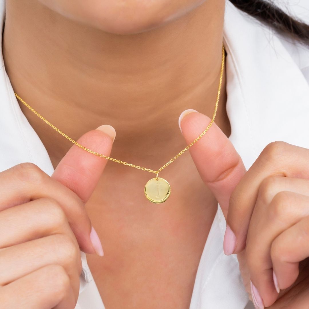 Initial Disk Custom Necklace