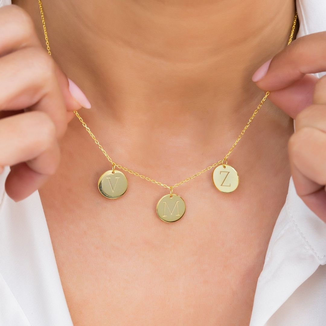 Initial Disk Custom Necklace