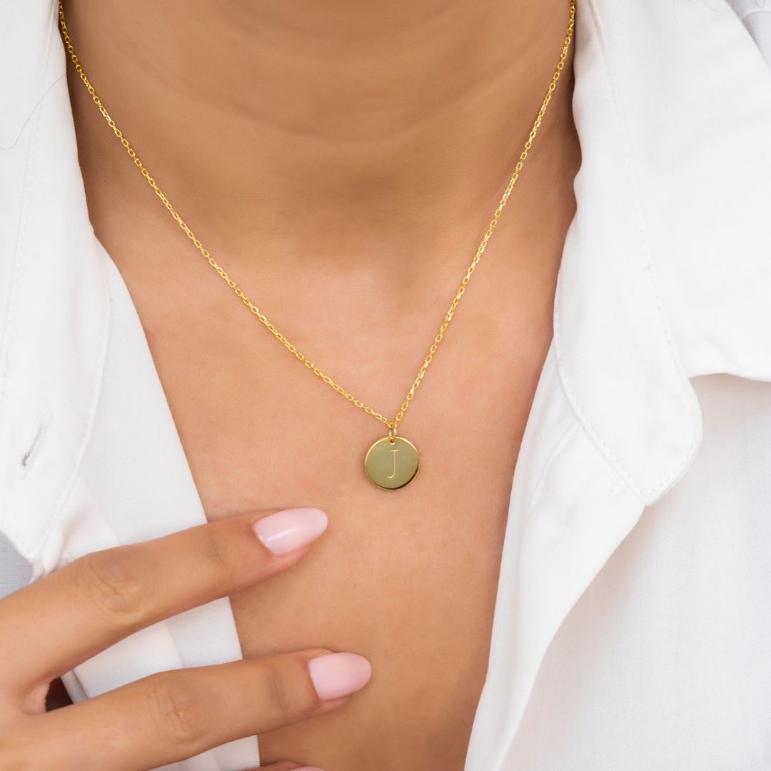 Initial Disk Custom Necklace
