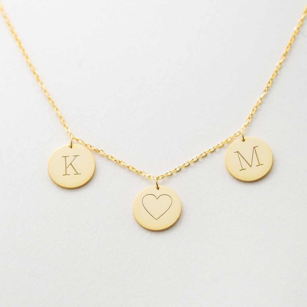 Initial Disk Custom Necklace